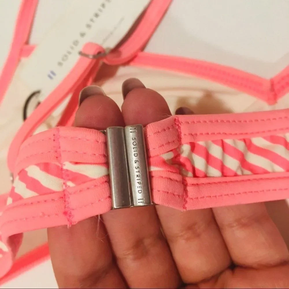 Solid & Striped Thea 2 piece Bikini Pink Stripe M